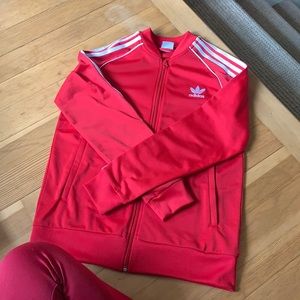 SOLD - Red Adidas Superstar Track Jacket